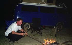 Getting the dinnner ready at a bushcamp