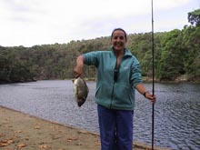 Holly catches her dinner