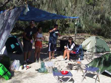 Bushcamp Tucker under our Bivowak