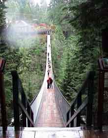 Capalino Bridge in typical Vancouver weather