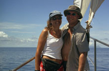 Taking  the bow on the South Sea Cruise