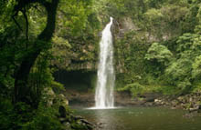 The first waterfall of three on our trek